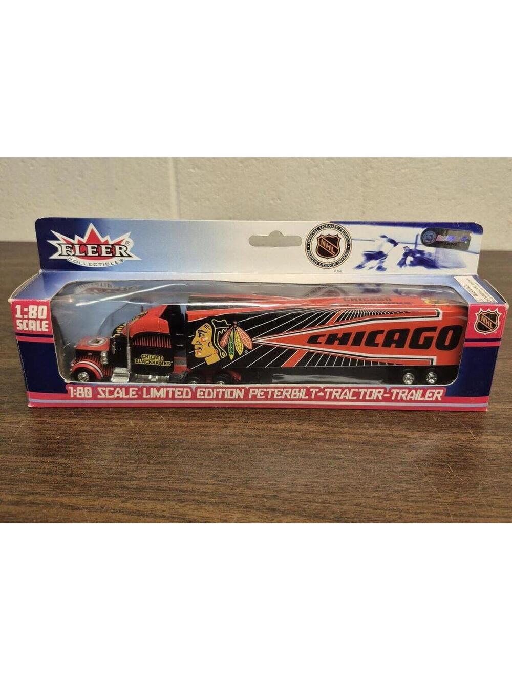 1:80 Scale Limited Edition Peterbilt T-Tractor-Trailer Chicago Blackhawks